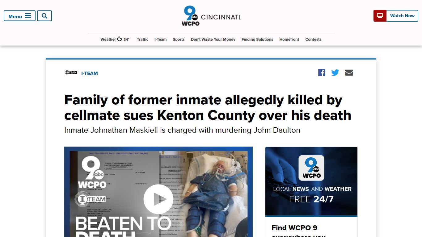 Family of inmate allegedly killed by cellmate sues Kenton County over ...